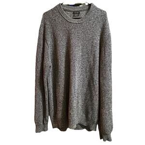 Massimo Dutti Men's Long Sleeve Pullover Sweater Gray 100% Cotton - Size XL